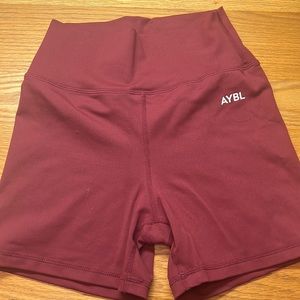 Small, beaybl wine workout shorts